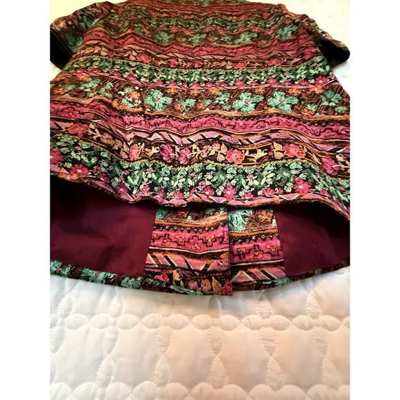 VTG Mulberry Silk Boutique Blouse with Jeweled Buttons Women's Size L - Picture 14 of 14